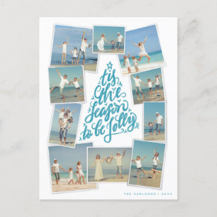 Dit is de Season handgeschreven boom foto collage Briefkaart