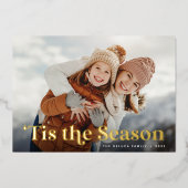 Dit is de Seizoen Enkelvoudige Foto Gold Folie Feestdagenkaart (Voorkant)