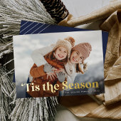 Dit is de Seizoen Enkelvoudige Foto Gold Folie Feestdagenkaart