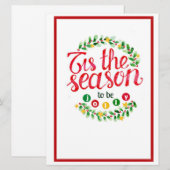 Dit is de Seizoen om Jolly Kerstfeest te worden Kaart (Voorkant / Achterkant)