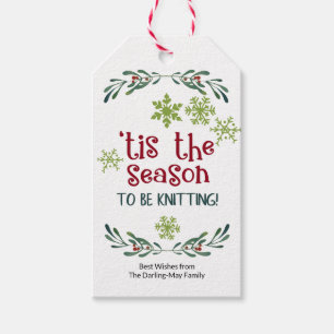 Dit is de Seizoen om kerstfeestdag te vieren Cadeaulabel