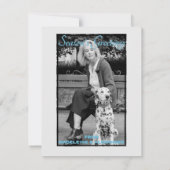 Dit is de Seizoenblauwe kerstfotokaart voor Glitte (Achterkant)