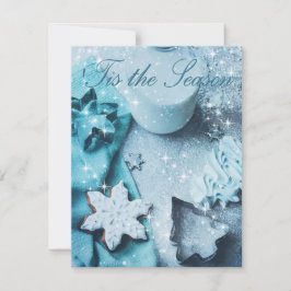 Dit is de Seizoenblauwe kerstfotokaart voor Glitte