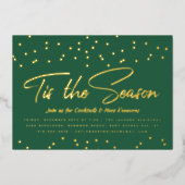 Dit is de Seizoenfeestdag Gold Confetti Folie Uitnodiging (Voorkant)