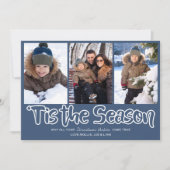 Dit is de Seizoenomtrek met 3 verticale foto Feestdagenkaart (Voorkant)