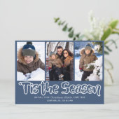 Dit is de Seizoenomtrek met 3 verticale foto Feestdagenkaart (Staand voorkant)