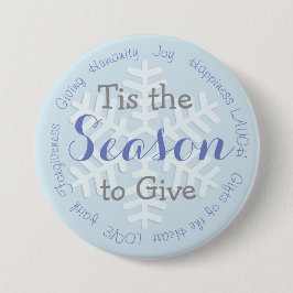 Dit is de Seizoensblauwe Kerst Inspirerend Button