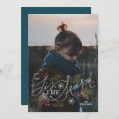 Dit is de seizoensfoto feestdagenkaart (Voorkant / Achterkant)