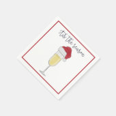 Dit is de seizoensgebonden Champagne Prosecco Bord Servet (Hoek)