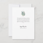 Dit is de seizoensgebonden huwelijksaankondiging bedankkaart (Achterkant)