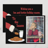 "Dit is de Seizoenskerstman en de Koekjes Foto Ker Feestdagenkaart (Voorkant / Achterkant)