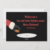 "Dit is de Seizoenskerstman en de Koekjes Foto Ker Feestdagenkaart (Achterkant)