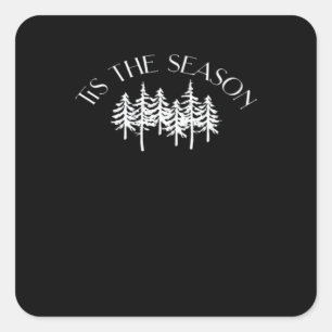 Dit is de seizoensklassieke vierkante sticker