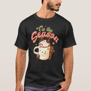 Dit is de seizoenskoffie met kerst, warme cacao en t-shirt