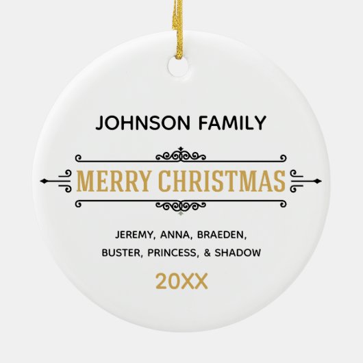 Dit is de Seizoensvakantie-gepersonaliseerde versi Keramisch Ornament (Achterkant)