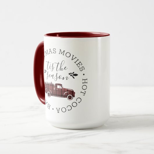 Dit is de Seizoensvolle Coca kerst Mok (Voorkant links)