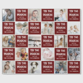 Dit is de Seizoensvun met kerstcadeau op het fotor Cadeaupapier (Vlak)