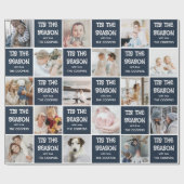 Dit is de Seizoensvun met kerstcadeau op het fotor Cadeaupapier (Vlak)