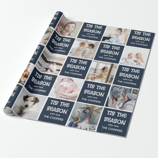 Dit is de Seizoensvun met kerstcadeau op het fotor Cadeaupapier (Uitgerold)