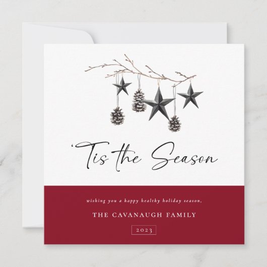 "Dit is de Seizoenziekte Cozy Natuur Holiday Card Feestdagenkaart (Voorkant)