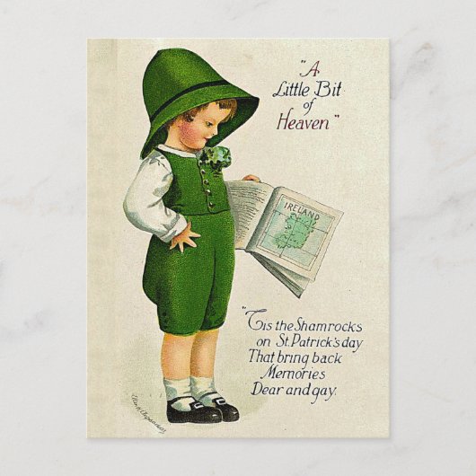 Dit is de  Shamrocks St. Patrick's Day Briefkaart (Voorkant)