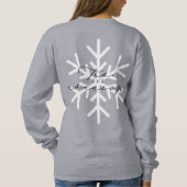 Dit is de Snowflake Calligraphy Holiday Trui (Achterkant)