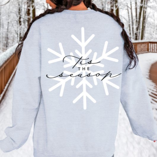 Dit is de Snowflake Calligraphy Holiday Trui