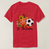 Dit is de Soccer Sinaasappel Tie Dye Pumpkin Herfs T-shirt (Design voorkant)