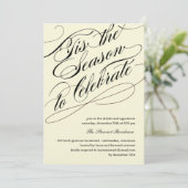 Dit is de uitnodiging van de Seizoenfeestdag - zwa (Staand voorkant)