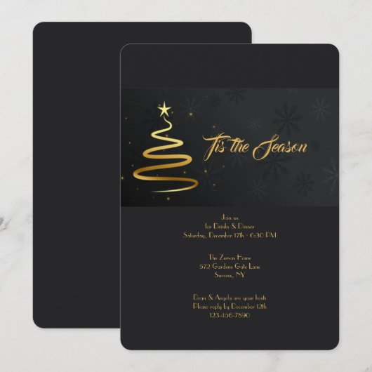 Dit is de uitnodiging voor de Seizoenvakantie (Voorkant / Achterkant)