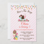 Dit is de verjaardag van Scoop Ice Cream & Confett Kaart (Voorkant)