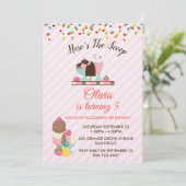 Dit is de verjaardag van Scoop Ice Cream & Confett Kaart (Staand voorkant)