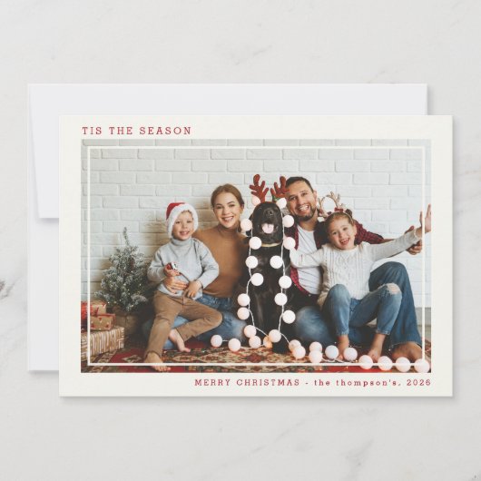 Dit is de vrolijke kerstfoto van het seizoen feestdagenkaart (Voorkant)