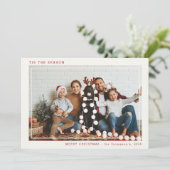 Dit is de vrolijke kerstfoto van het seizoen feestdagenkaart (Staand voorkant)