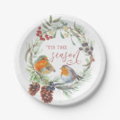 Dit is de winter met grote kerstmis papieren bordje (Voorkant)