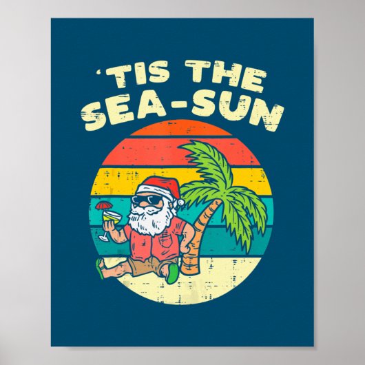 Dit is de Zee Sun Santa Beach Summer Kerstmis in Poster (Voorkant)