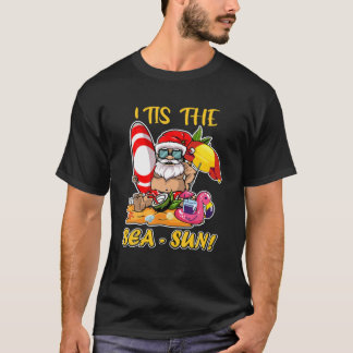 Dit is de Zee Sun Santa Claus Xmax in juli Summer T-shirt