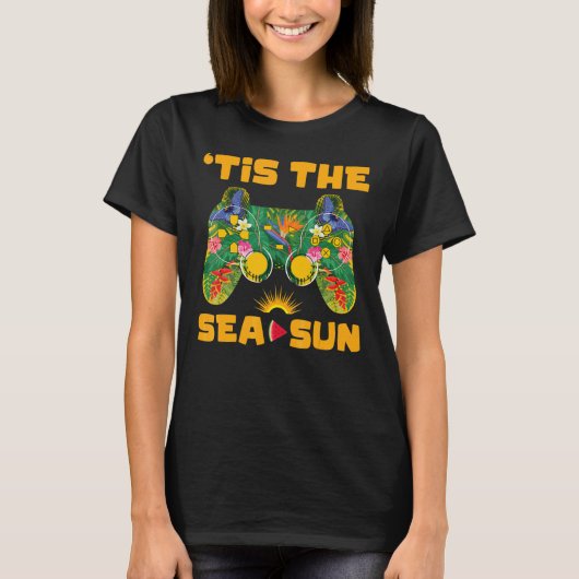 Dit is de Zee Sun Video Game Controller Gaming Sum T-shirt (Voorkant)