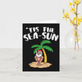 Dit is de Zee zonnepalm die de Kerstmis binnenvalt Kaart (Gele Bloem)