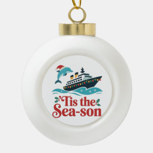 Dit is de zee-zoon Funny Cruising Family Matching Keramische Bal Ornament