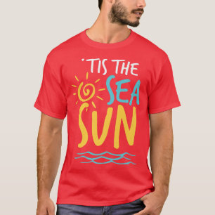 Dit is de zondag van het Zee Zomer Kerstmis in jul T-shirt