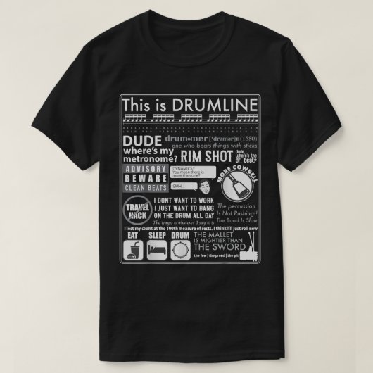 Dit is Drumline - Funny Drum Line Gezegden _ Memes T-shirt (Design voorkant)