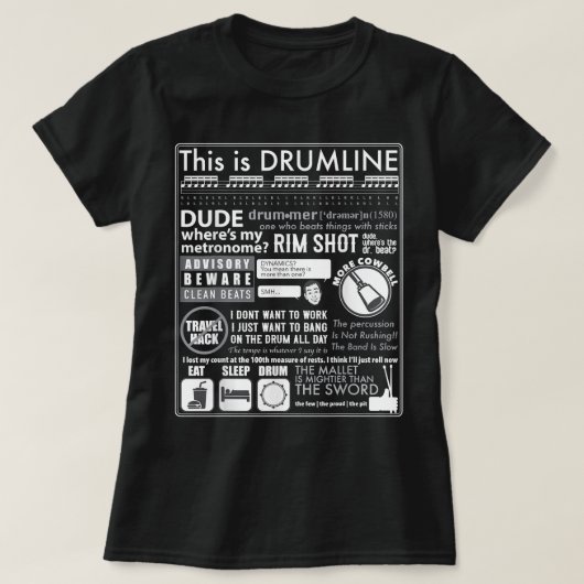 Dit is Drumline - Funny Drum Line Gezegden _ Memes T-shirt (Design voorkant)