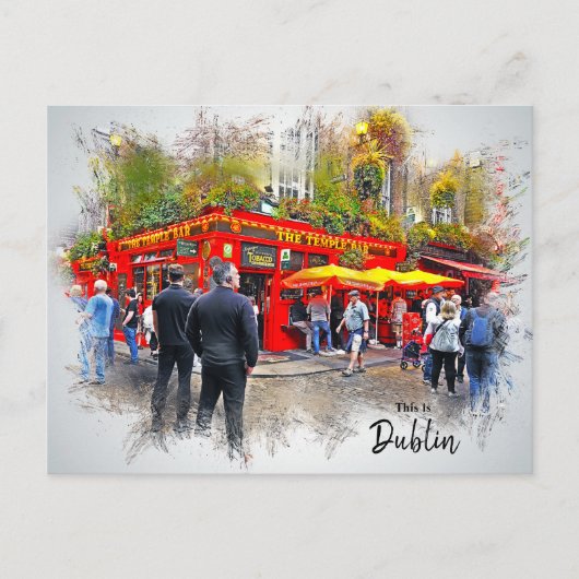 Dit is Dublin-Ierland Briefkaart (Voorkant)