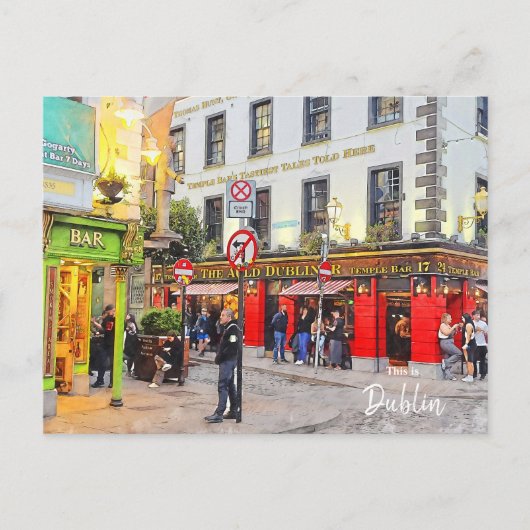 Dit is Dublin-Ierland Briefkaart (Voorkant)