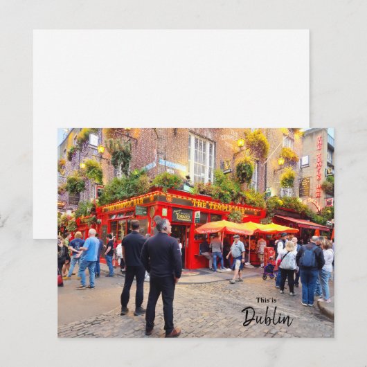 Dit is Dublin-Ierland Briefkaart (Voorkant / Achterkant)