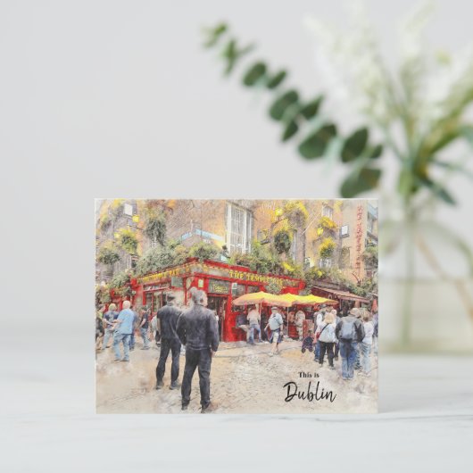 Dit is Dublin-Ierland Briefkaart (Staand voorkant)