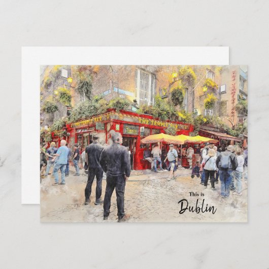 Dit is Dublin-Ierland Briefkaart (Voorkant / Achterkant)