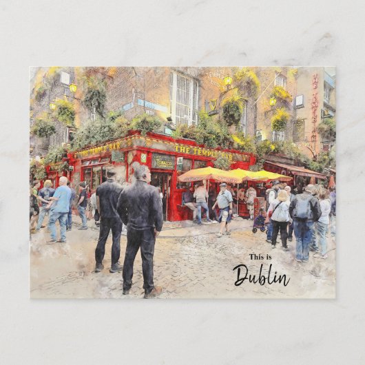 Dit is Dublin-Ierland Briefkaart (Voorkant)