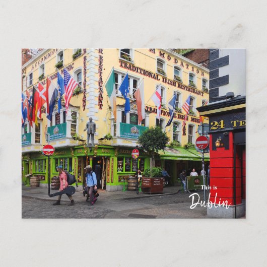 Dit is Dublin-Ierland Briefkaart (Voorkant)